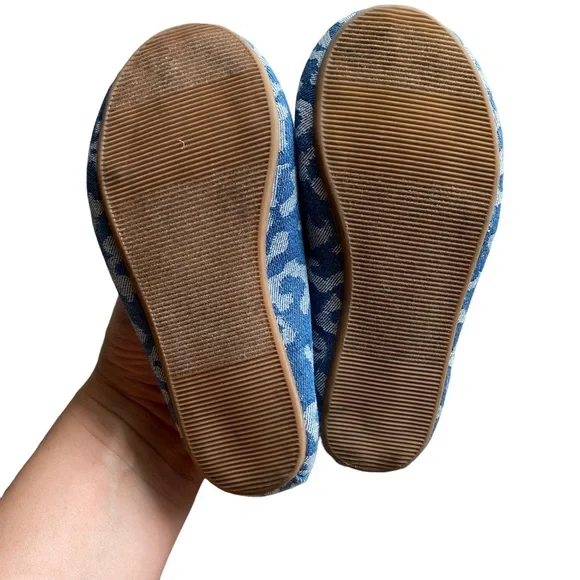 Baby Gap Kitten Toddler Girls Denim Flats Size 8 - Picture 6 of 6